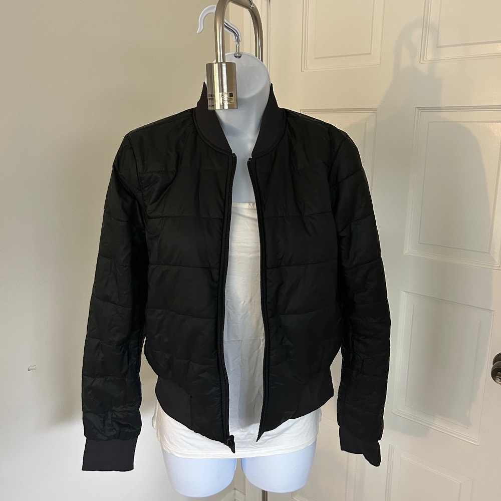 Black Lightweight Winter Puffer Jacket